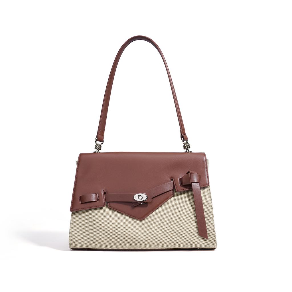 Spring and Summer Casual Single-shoulder Bag, Versatile and Fashionable Square Bag, Niche Design, Irregular Flap Messenger Bag