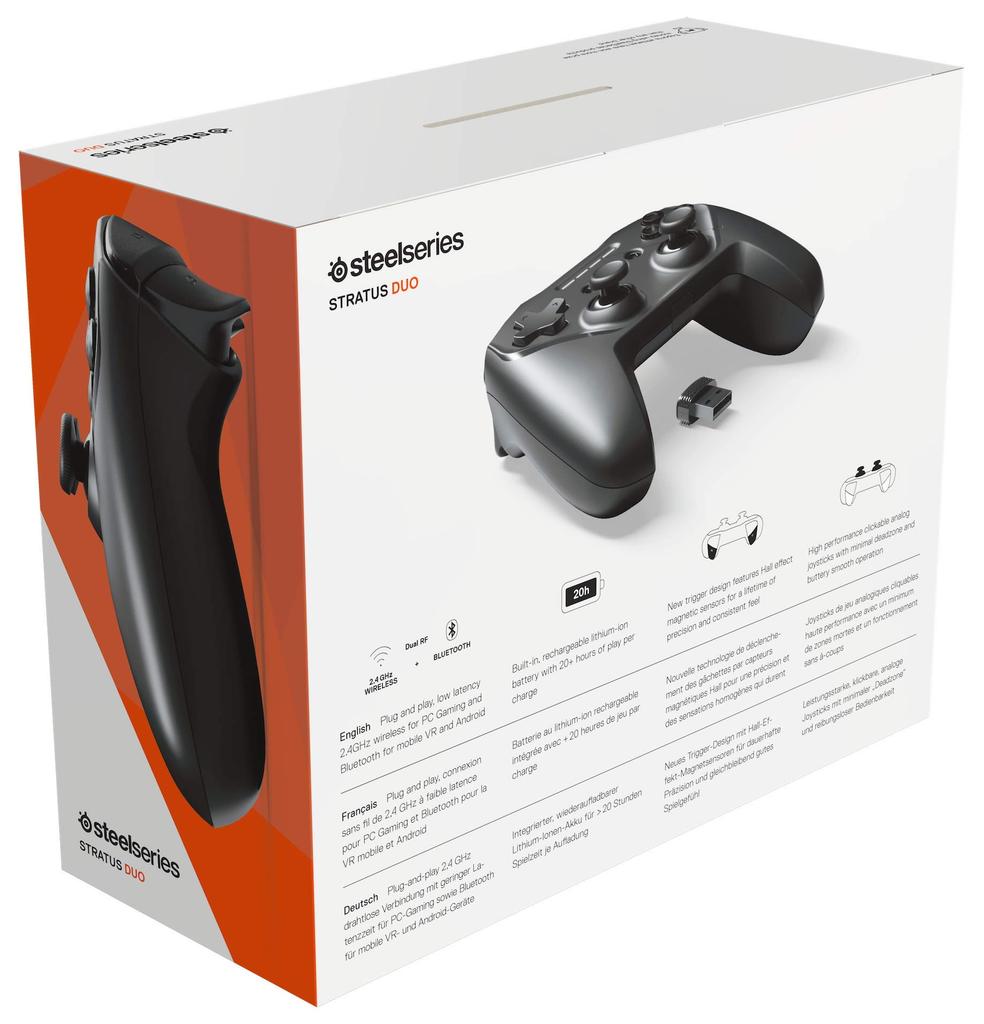 SteelSeries Stratus Duo 69075 Bluetooth 2.4Ghz Dual Wireless Game Controller for Windows and Android
