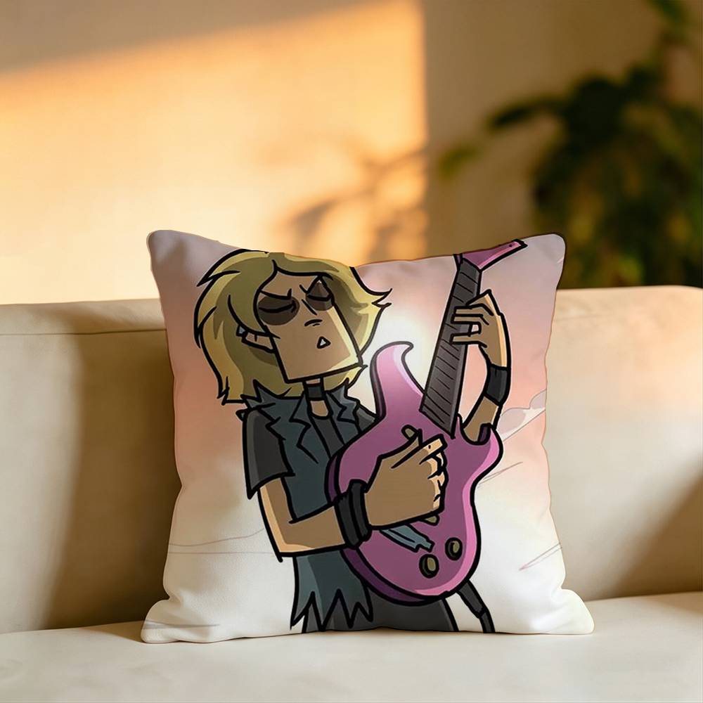 Russian Cartoon MMetal Family Pillow Case Square DoubleSided Sofa Cushion Cover Bedroom Bedside Pillow