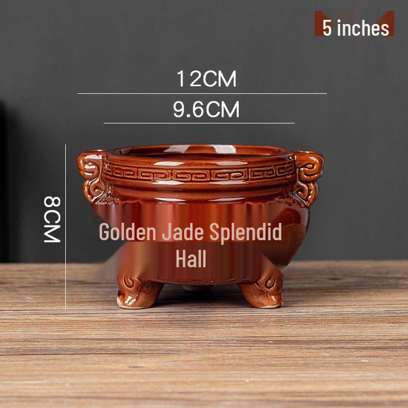 

Ceramic Incense Burner for Indoor Offering, Ancestral Hall, and Outdoor Use - Guanyin Design for Qingming Festival and Wealth Attraction