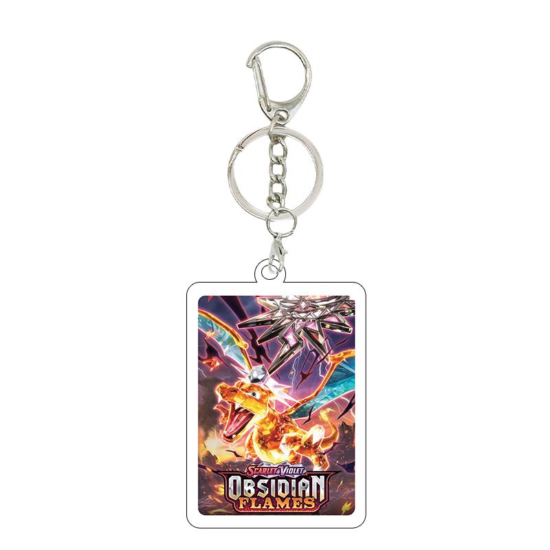 Anime Cartoon Gengar Psyduck Mew Bulbasaur Anime Game Characters Acrylic Pendant PKM Ptcg Decor Key Chain Ring for Fans Gifts