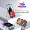 50w 3 in 1 Wireless Charger Magnetic Foldable Charging Station Travel Charger for iphone Samsung Fast charging Wireless Charger