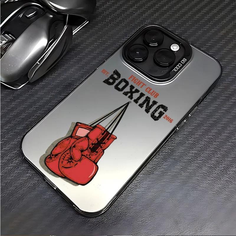 Fashion boxing pattern phone case suitable for iPhone 17 Air 16 15 14 13 12 11 Pro Max Plus anti-fall and shockproof back cover