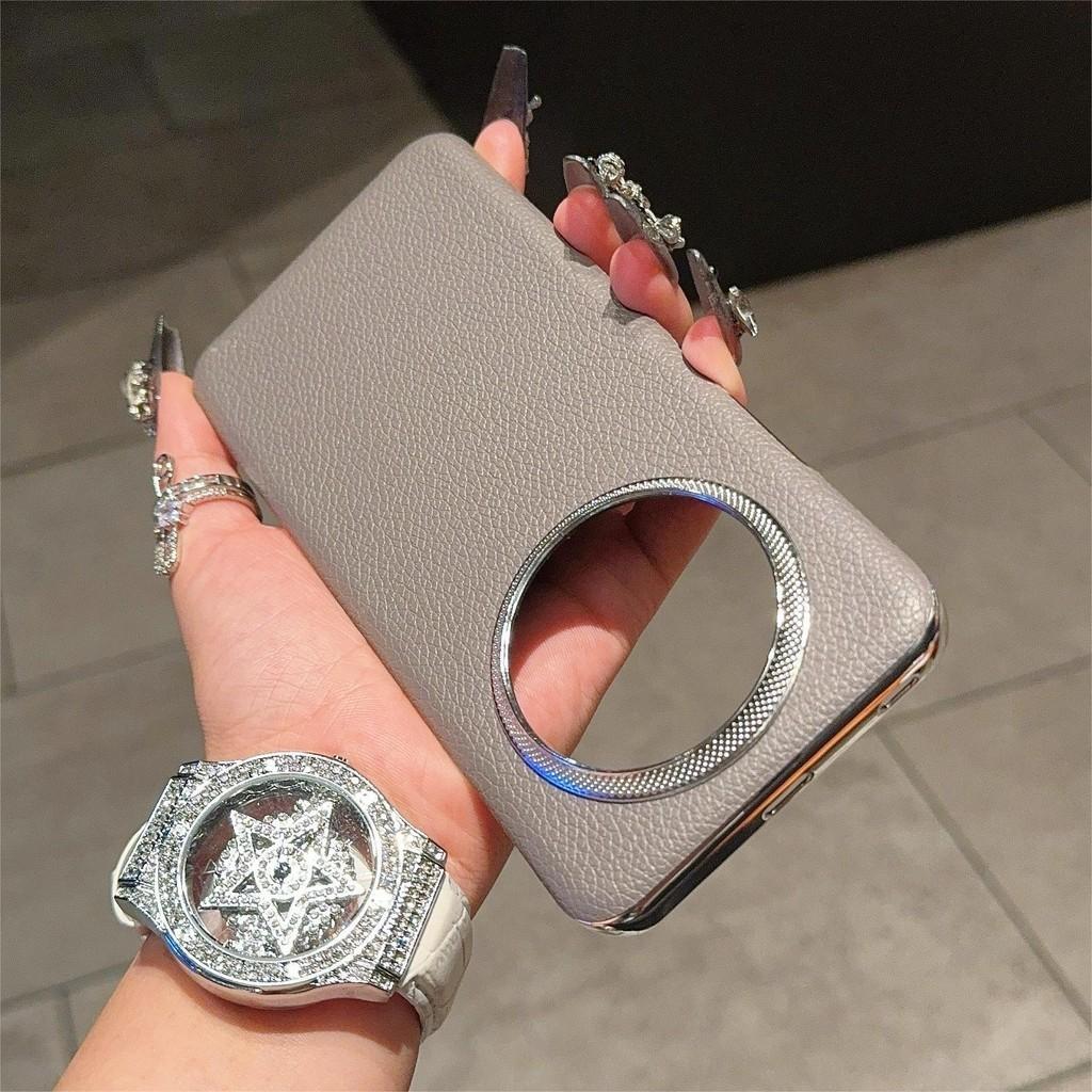 

Magnetic Charging Leather Phone Case for Huawei Magic 6 Pro Magic6 Aluminum Alloy Camera Lens Protection Anti Drop Hard Cover Magic6 хакі