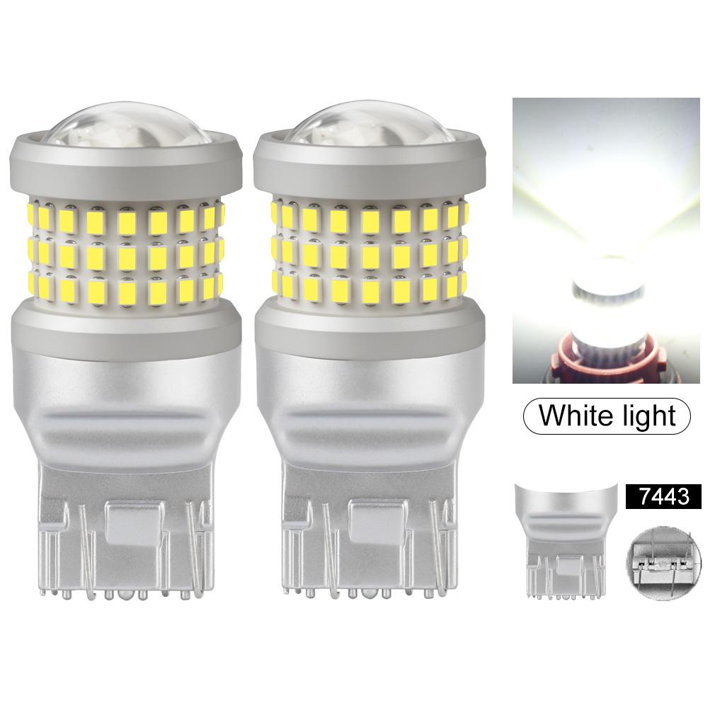 

2 шт. светодиодные лампы P21W 1156 T20 W21/5W 7443 P21/5W T25 2000 лм для автомобиля 7440 BA15S BAY15D BAU15S PY21W Автомобильный ДХО 1157 3157 Лампа заднего хода, указателя поворота, стоп-сигнала 7443 T20 W21/5W белый