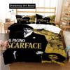 Tony Montana Scarfaces Bedding Set Boys Girls Twin Queen Size Duvet Cover Pillowcase Bed Kids Adult Home Textileextile