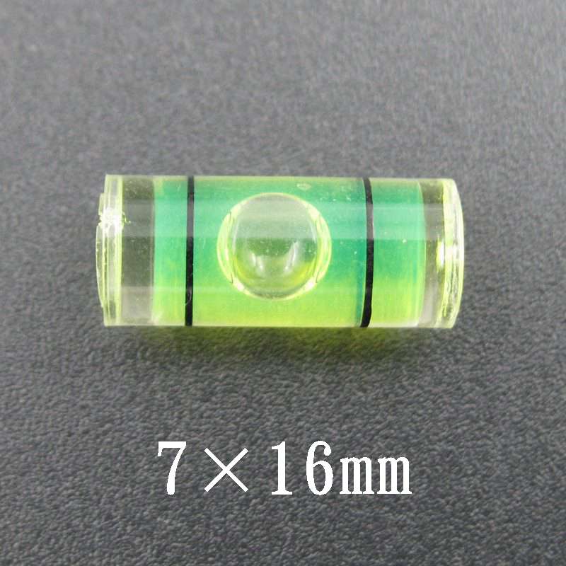 Acrylic Tubular Spirit Level Mini Cylinder Plastic Vial Water Level Indicator 1Pcs