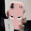 Angry Expression Phone Case for iPhone 12-16ProMax, Japanese Korean Style