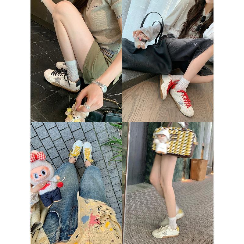 Cowhide version of grape mother, the same Korean age-reducing star little white shoes, old casual style versatile small dirty shoes women's board