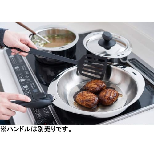 Miyazaki Seisakusho Jyutoku Pot Frying Pan, Mirror, 25cm, Made In Japan, Induction Compatible, Compatible with All Heat Sources, JN-25FS