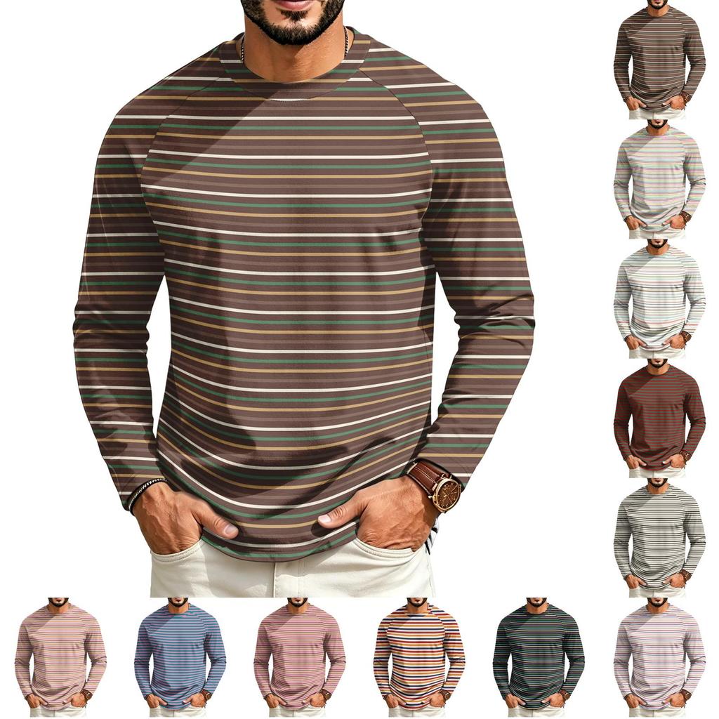 Maglietta da uomo a maniche lunghe raglan con scollo casual per l'uso quotidiano