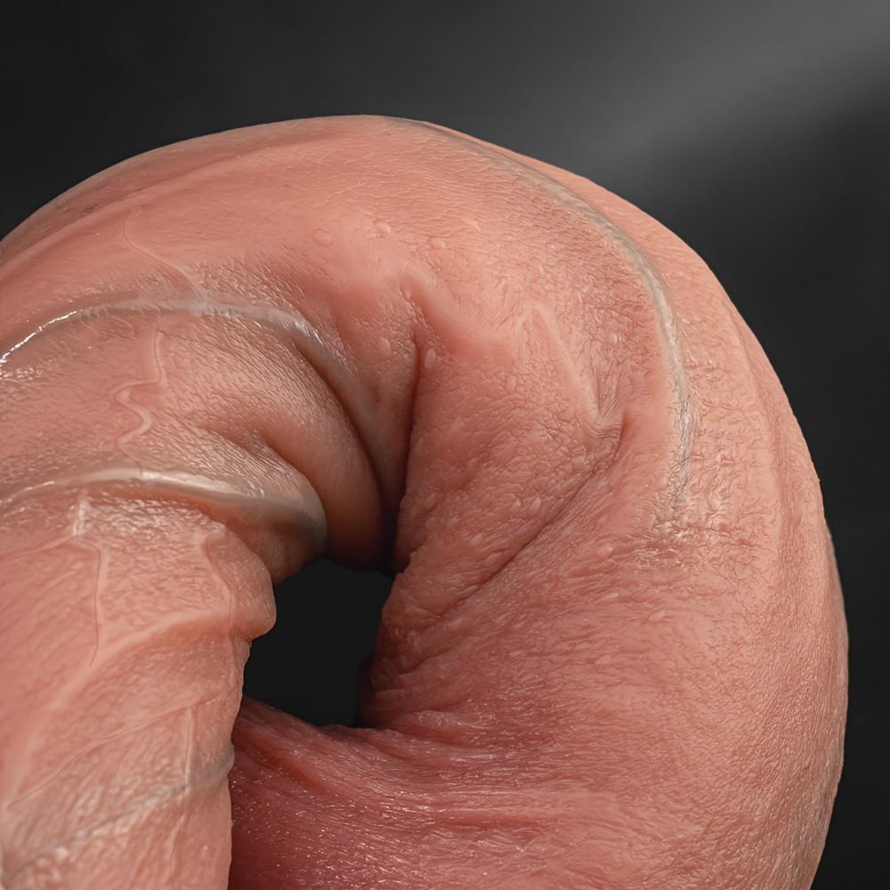 11.02" Realistic Flesh Silicone Dildo, Veined Skin Feel Penis Toy with Strong Suction Cup, Couples Gift with Storage Bag