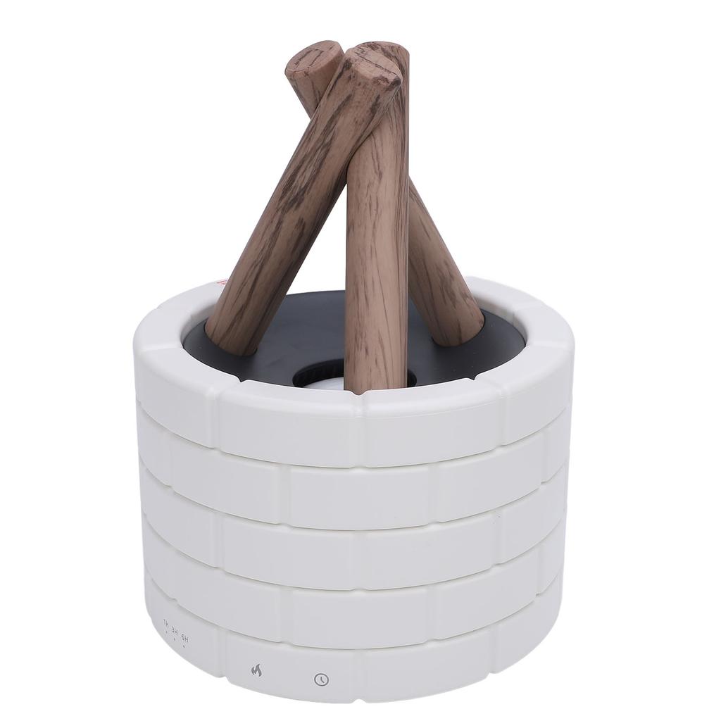 White Bonfire Shaped Diffuser Touch Control Campfire Diffuser Humidifier Home Decor 250ML