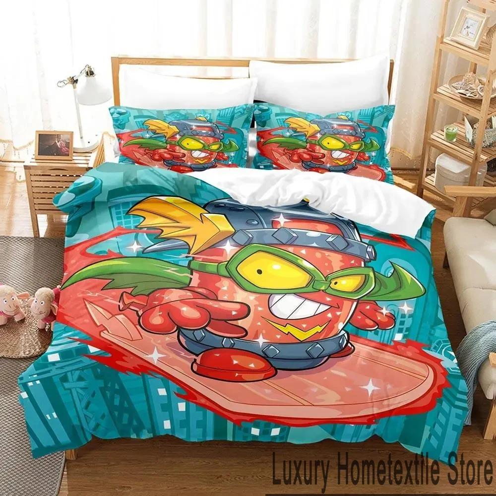 3D Print Super Zings Bedding Set Boys Girls Twin Queen King Size Duvet Cover Pillowcase Bed Boys Adult Home Textileextile