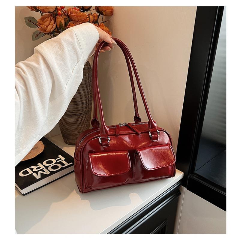 Bowling Bag Niche Boston Single Shoulder Handbag Underarm Bag