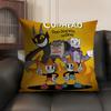 Classic Game CCuphead Cute Cushion Cover Natural Linen Organic Fabric DoubleSided Printing Sofa Home Decor Gift Pillow Case