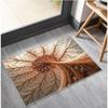 Natural Wood Grain Pattern Carpet Warm Brown Beige Color Tree Rings Design Cozy Home Decor Rug for Living Room Floor