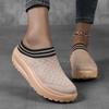 TUINANLE Platform Thick-soled Slippers for Women Retro Wear Half-slippers Spring and Autumn Casual Comfortable One-foot  Shoes