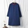 Johnature Vintage Women Long Sleeve Coats Winter Pockets Cotton Linen Solid Color Loose  Female Parkas