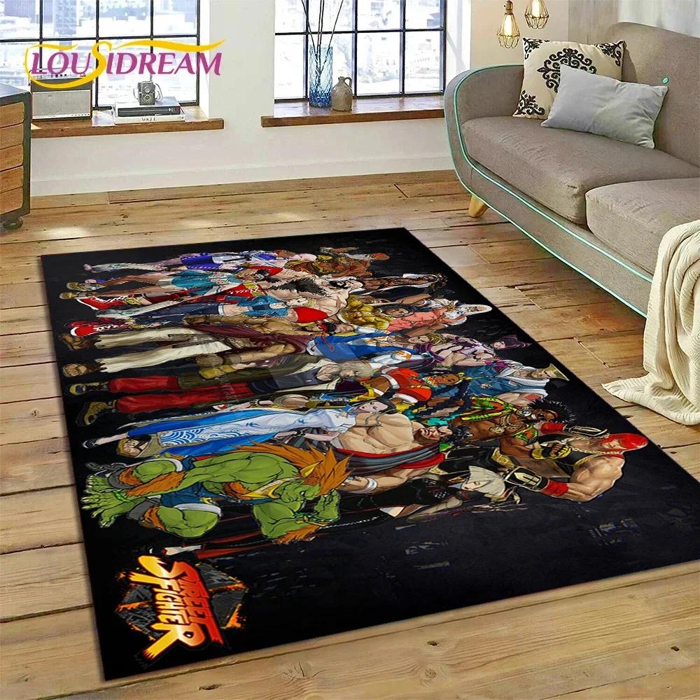 3D Retro Game Street Fighter SF Carpet Rug for Bedroom Living Room Home Sofa Decoration,Children Game Large Decor Floor Mat Gift