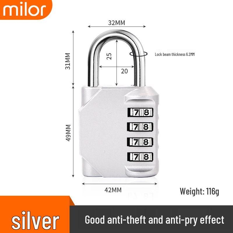 Waterproof and Rust-Proof Mini Padlock for Luggage, Gym, Locker, Schoolbag, and Household Use
