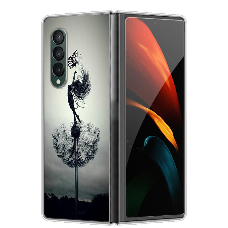 Etui na Samsunga Z Fold 5 Słodkie Modne Twarde Przezroczyste Etui na Telefon dla Samsunga Galaxy Z Fold5 5G ZFold 4 6 5G Powłoka Ochronna ZFold6