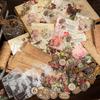 80-Sheet Vintage Paper & Sticker Mix Kit, Retro Patterns for Journaling, Scrapbooking & DIY Card Making, Self-Adhesive