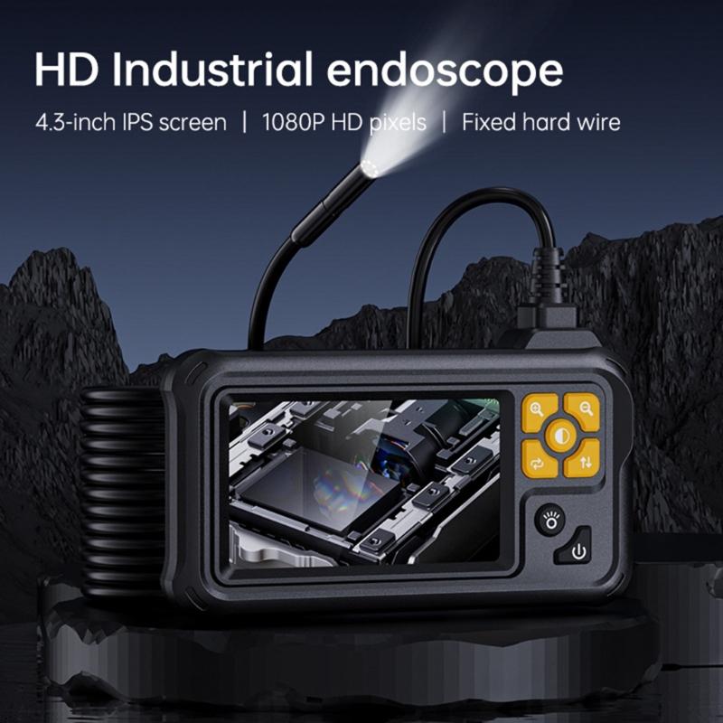 Ergonomic Industrial Endoscope Camera 4.3inch Screen ABS Inspection Borescope for Home Appliance Vehicle Maintenance