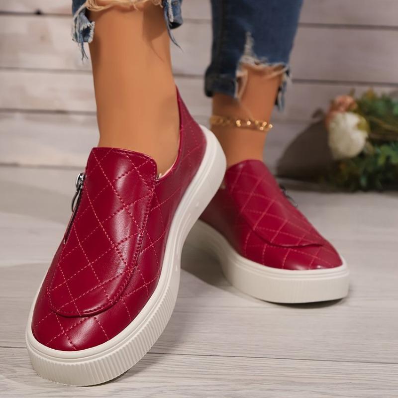 Large size casual single shoes women's spring and autumn new sleeve flat bottom casual single shoes women