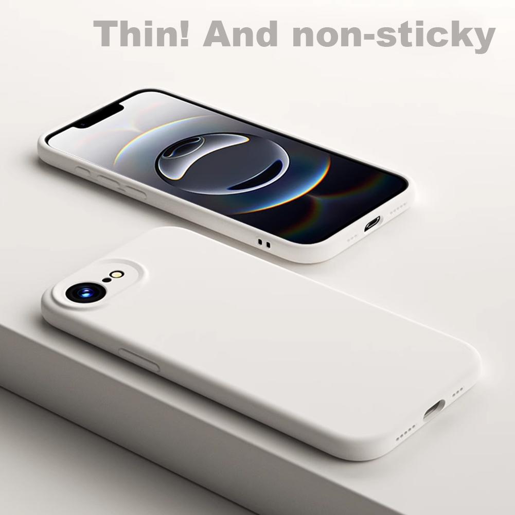 Für iPhone 16e Flüssigsilikonhülle Rutschfeste Handy-Schutzhülle Wasserdichte Leichte Handyhülle Ultradünne Handy-Rückseite