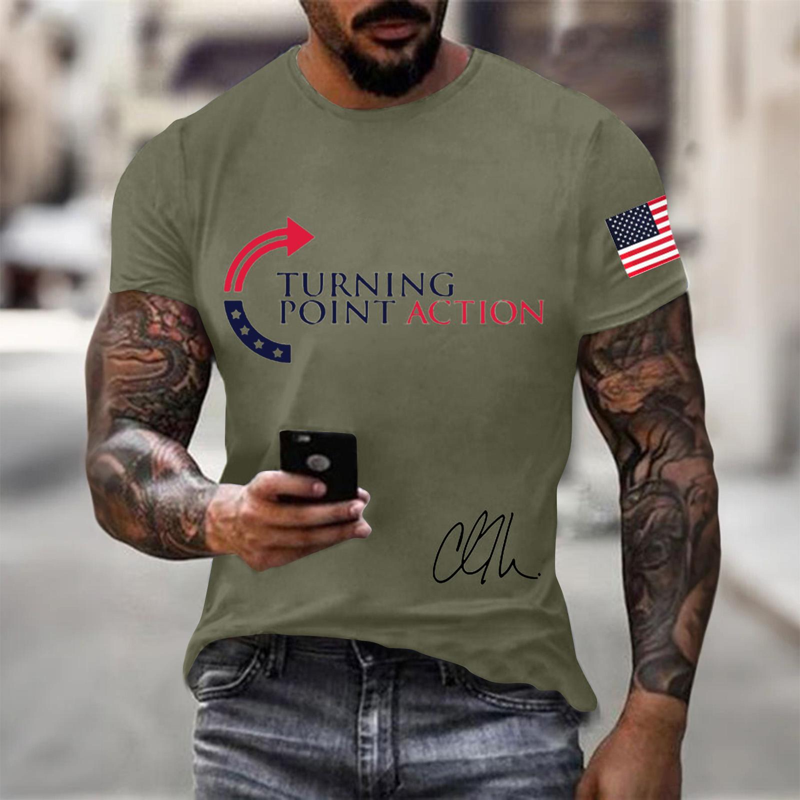 

Чоловіча футболка з принтом з коротким рукавом Чоловічий вільний повсякденний топ з коротким рукавом XL