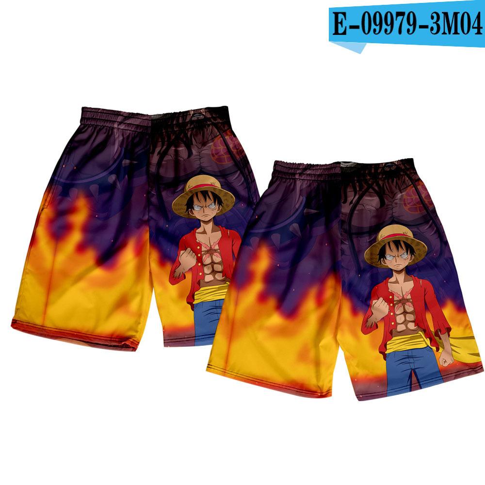 

Нові чоловічі пляжні шорти One Piece Anime Peripheral Character Series з дихаючими 3D-друкованими цифровими принтами 2XL
