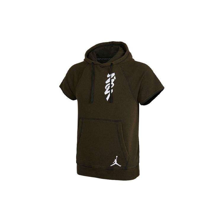 Jordan Zion Sweatshirts Men s Green Hooded Moderate Regular DA9843-010 XS
