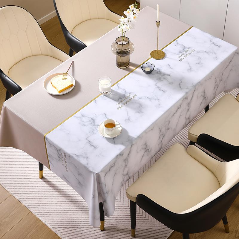 Waterproof Flower Table Cloth Soft Washable PVC Tablecloths Dining Tea High-end Towel Rectangular Desk Sheet Hotel Breakfast Mat