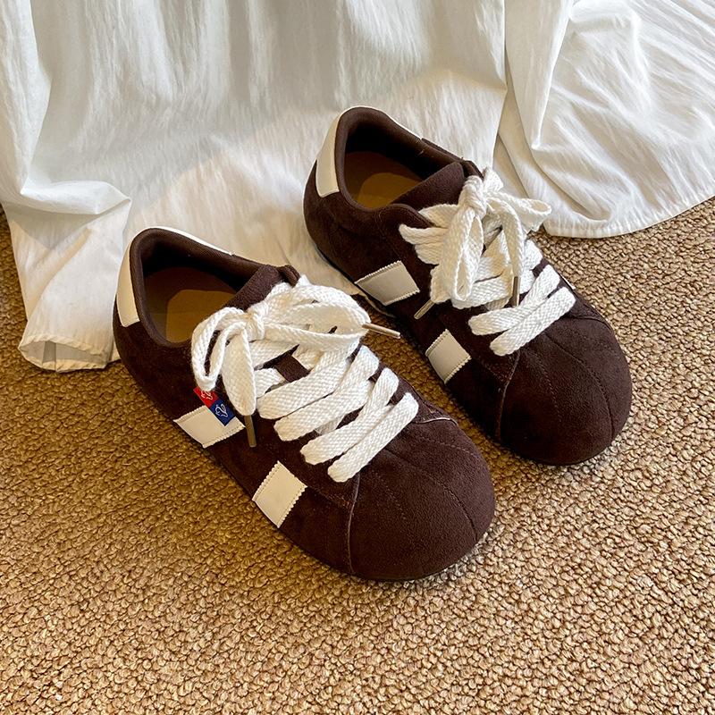 2025 Herbst neue Retro Innenhöhe erhöhen Merad Schnür-Capybara großer Kopf Deutsche Trainingsschuhe lässige Board-Schuhe Damen