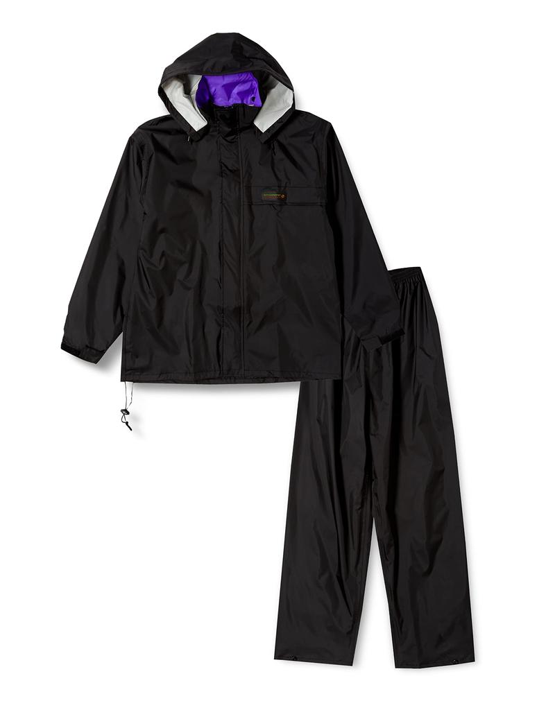 All Mind Suit Waterproof Rain Suit Set with Fully Mesh 7 Sizes 3250 4L [Document] Lining, Colors, S-5L, Black,