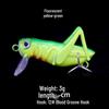 Grasshopper Surface Lure: 3g-9g Bionic Insect Bait for Carp, Silver Carp, Mandarin Fish, and Culter.