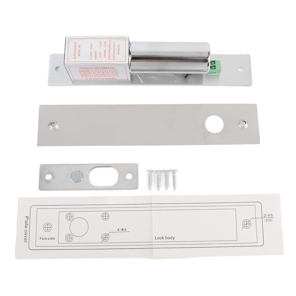 12V Electric Drop Bolt Lock Aluminum Stainless Steel Magnetic Self Locking Induction Electric Deadbolt Lock for Door