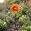 Garden Spinner for Windowsill Sunflower Metal Stake, Spinning Flower Yard Ornament, Rustproof Creative Lawn Ornament Gifts Art Outdoor Patio