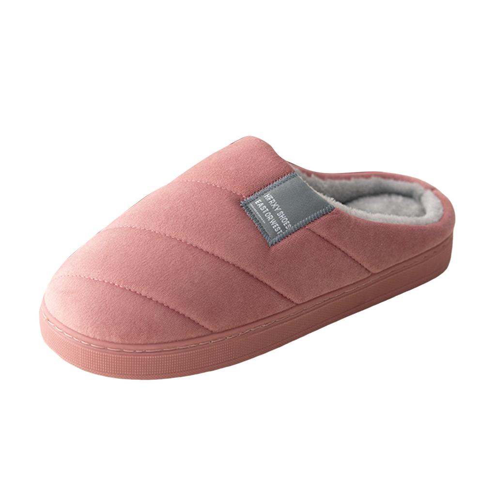 Slippers for Women Indoor Outdoor Couple Ladies Winter Indoor Home Plus Velvet Warm Thick Slippers for Women Fuzzy Hard Bottom