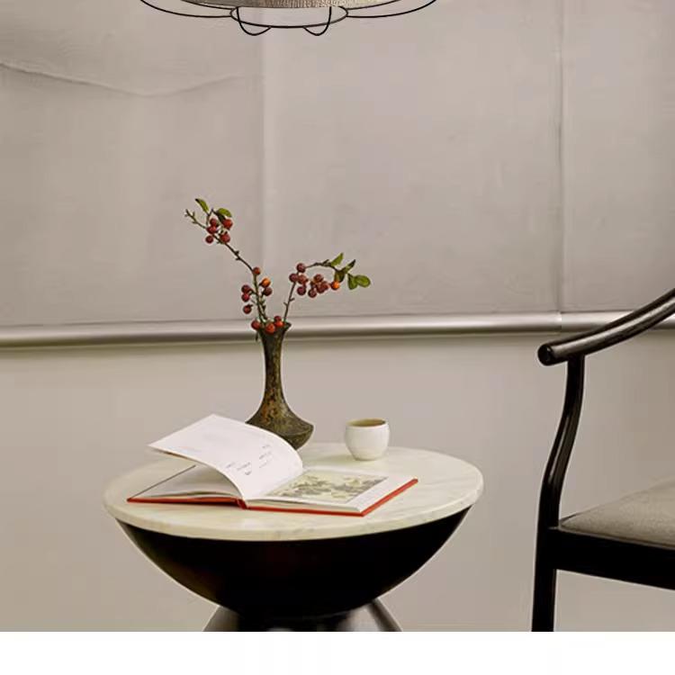 Zen Chinese Style Tea Room Chandelier: Elegant Fabric Lamp for Bedroom, Restaurant, or Bar