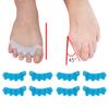 4 Pairs Toe Separator Silica Gel 2‑Toe Seperater Correction Bunion Pain Relief Orthotics ToolBlue Average Size