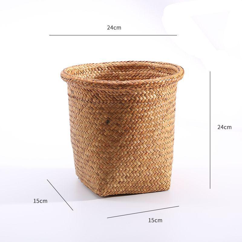 Круглая плетеная корзина из ротанга для цветов и хранения Small