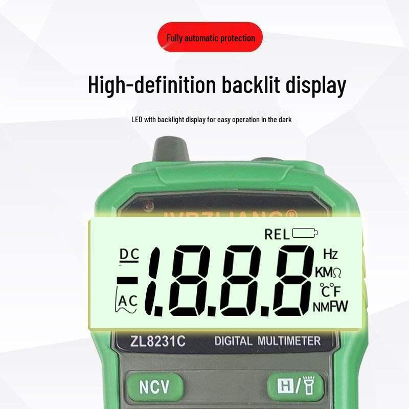 High-Precision Digital Multi-Tester for Electricians - Compact, Auto, Anti-Burn