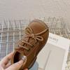 2024 Children Leather Shoes for Girls Autumn New Fashionable British Style Soft Bottom Anti-slippery Versatile Chic Trendy Shoes