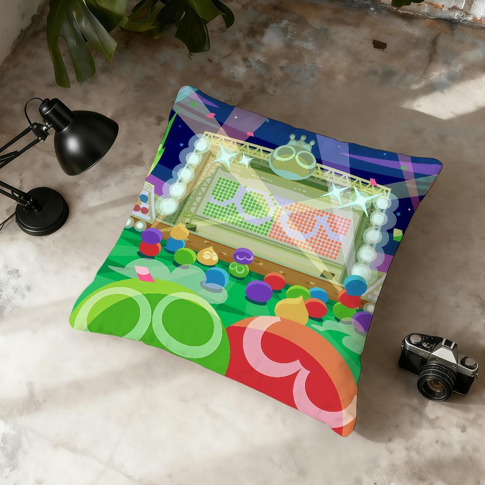 P-P-Puyo Игра P-P-Puyo Наволочка для подушки Домашний Офис Удобный Нордическая Простота Хит На молнии Наволочка 30cmx30cm