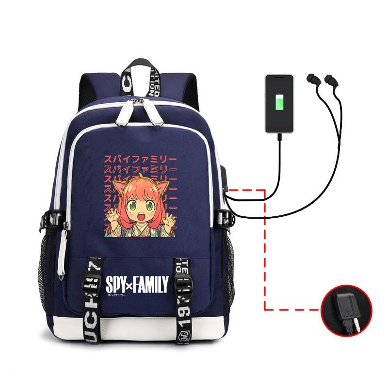 Riman, Spy Play House School Bag Usb Large Capacity Adult Double Shoulder Back