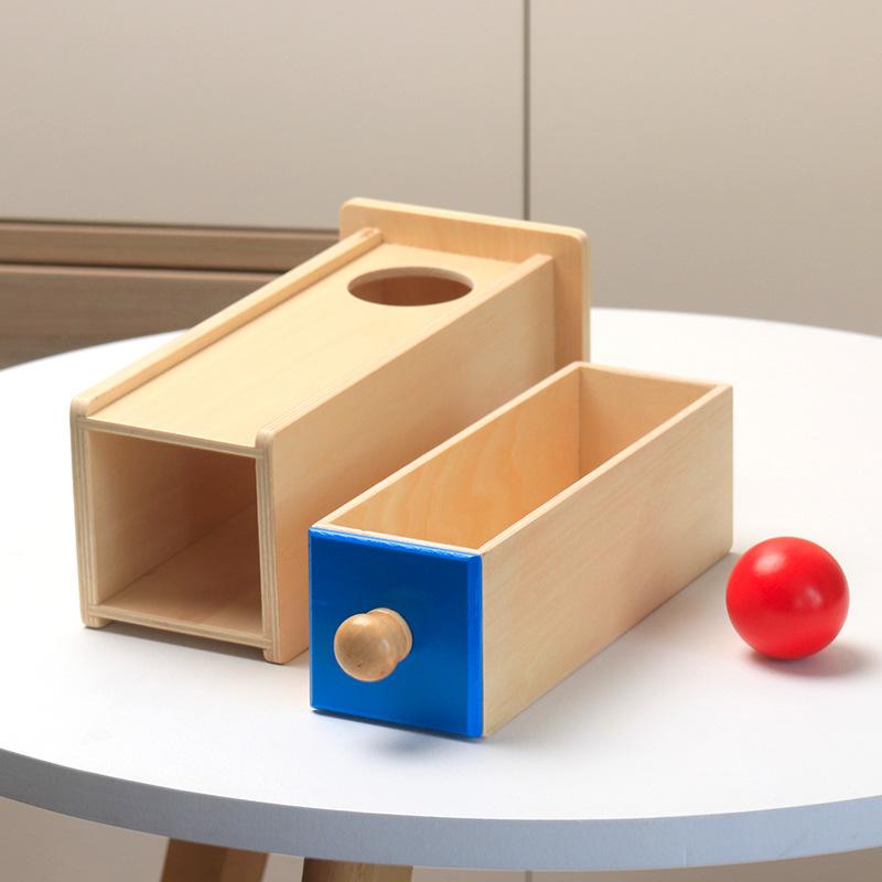 Wooden ball drawer goal box educational toys children's early education intellectual development coin box teaching aids