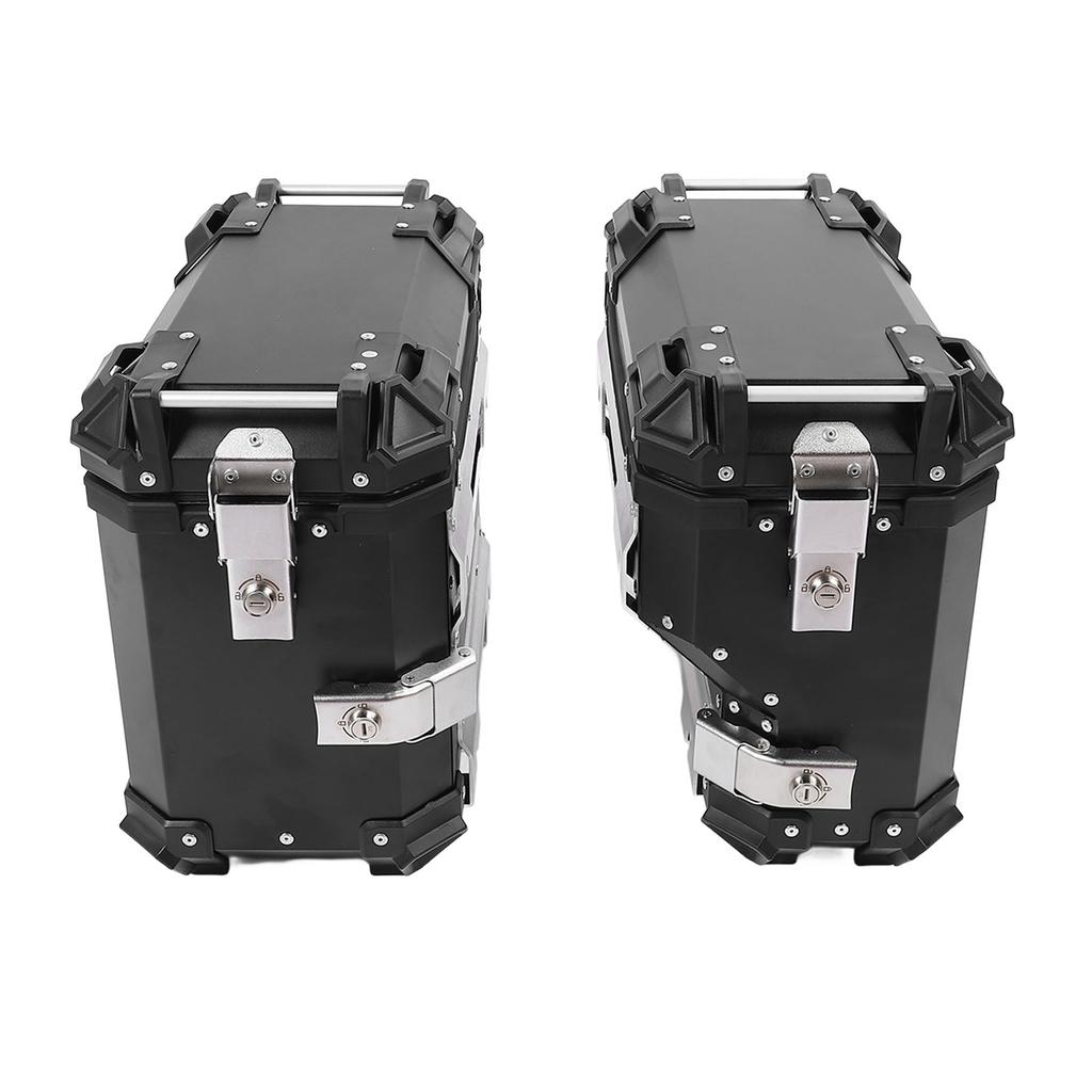 38L Motorcycle Side Case with Lock and Handle Left Right Water Resistant Quick Release Side Storage Carrier for Helmet