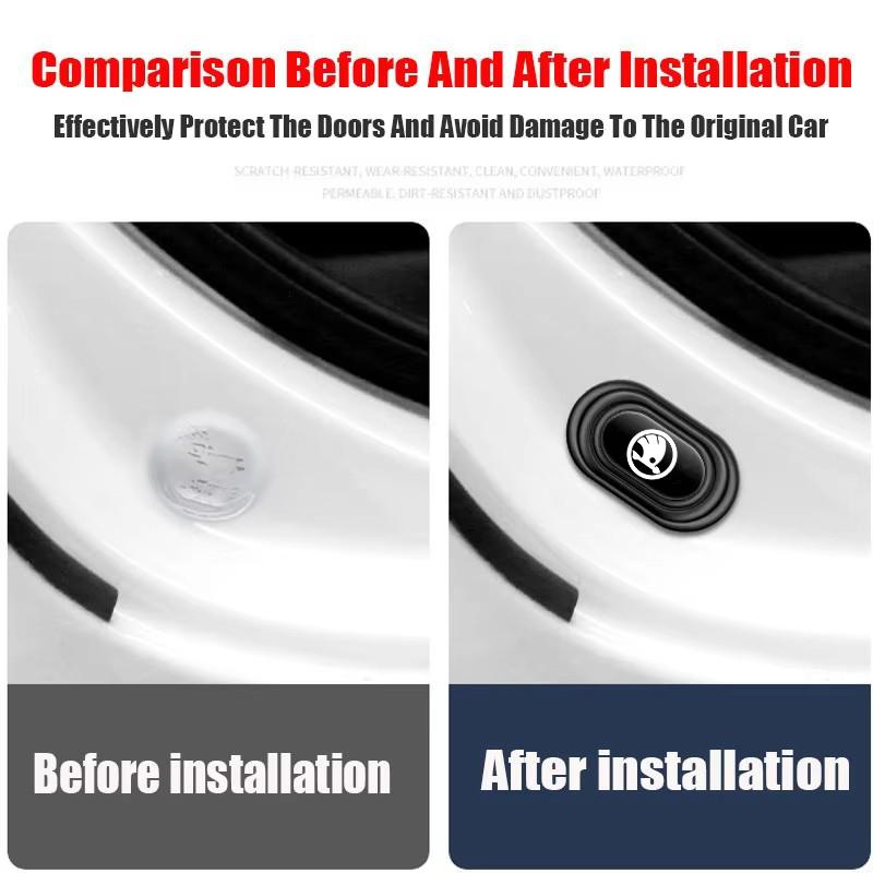 Car Stickers Door Shock Pad Anti Collision Silicone Cover for Skoda Superb 3 Fabia Kamiq Kodiaq Karoq Octavia Citigo Yeti Rapid EK6